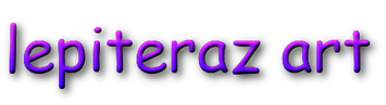 "lepiteraz art" spelt out in comic sans, with a pink to purple gradient